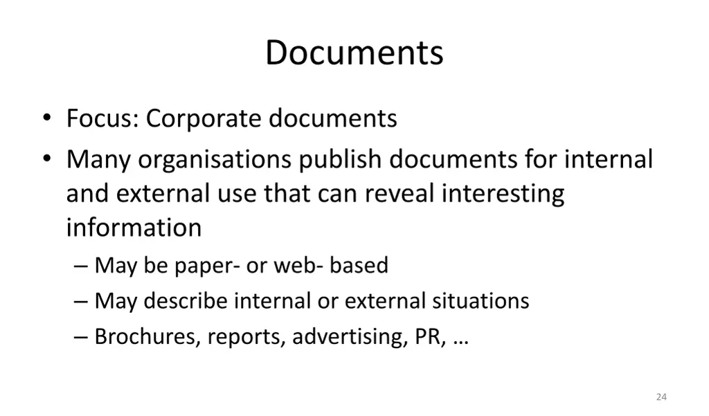 documents