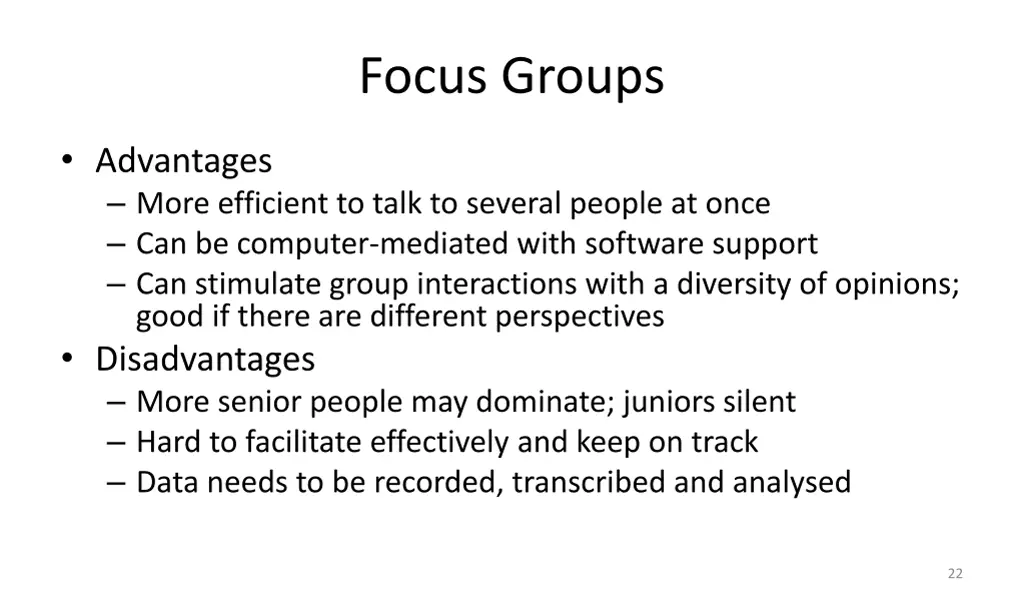 focus groups 1