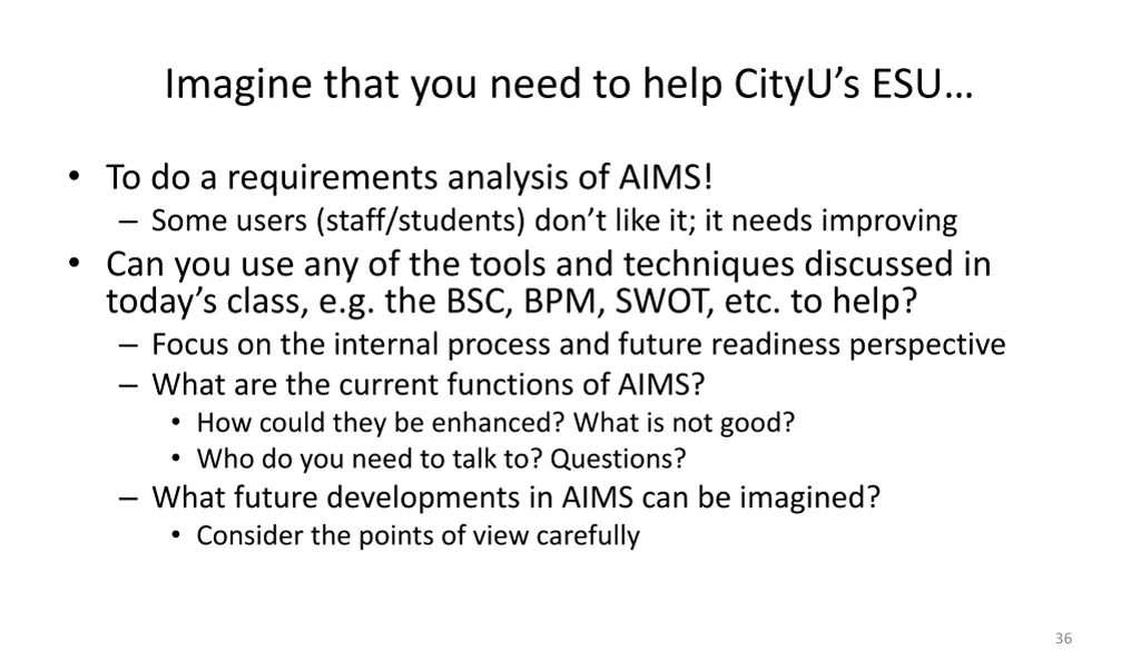 imagine that you need to help cityu s esu