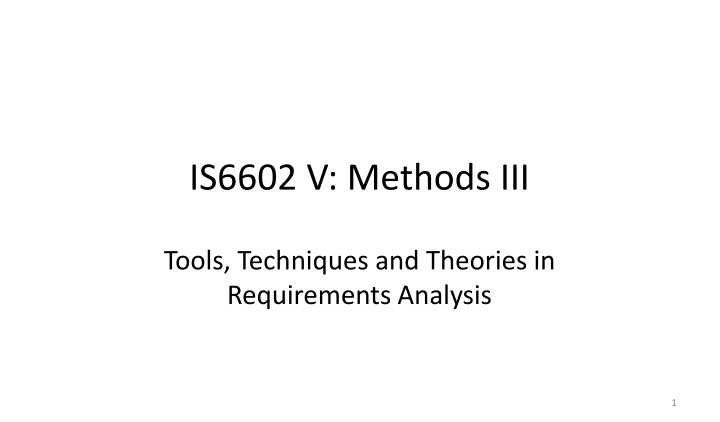 is6602 v methods iii