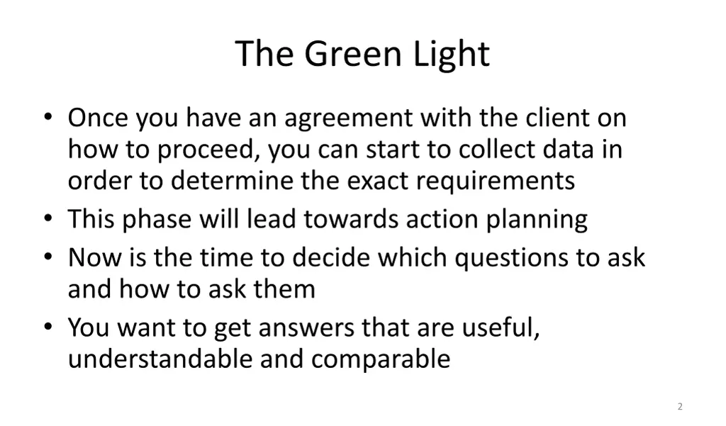 the green light