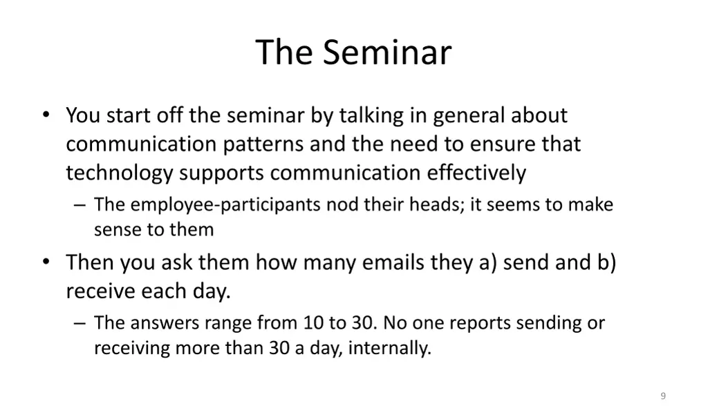 the seminar