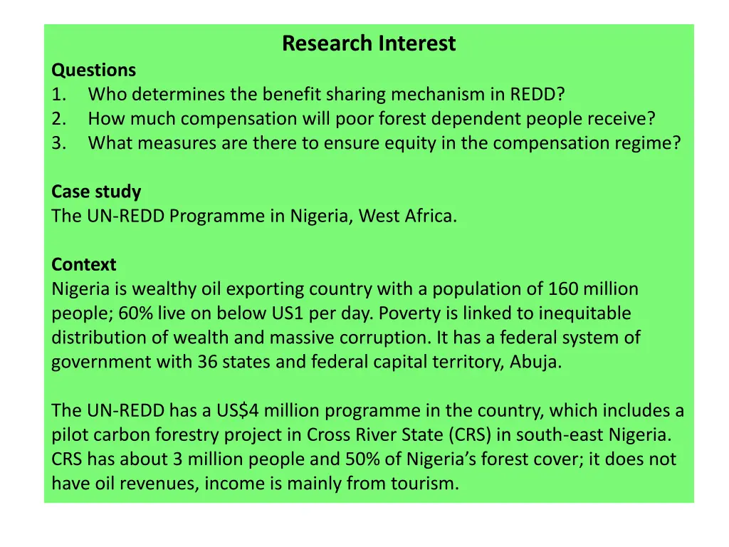 research interest