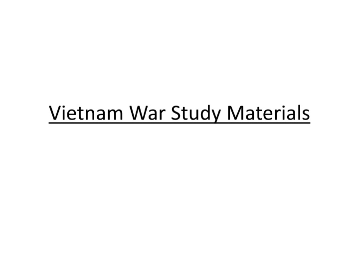 vietnam war study materials