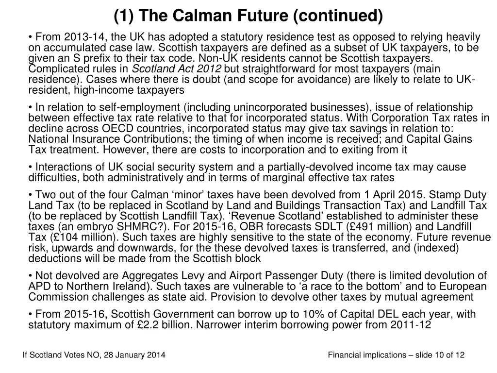 1 the calman future continued from 2013