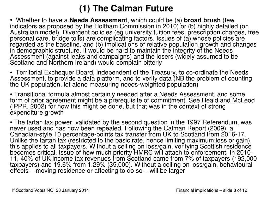 1 the calman future