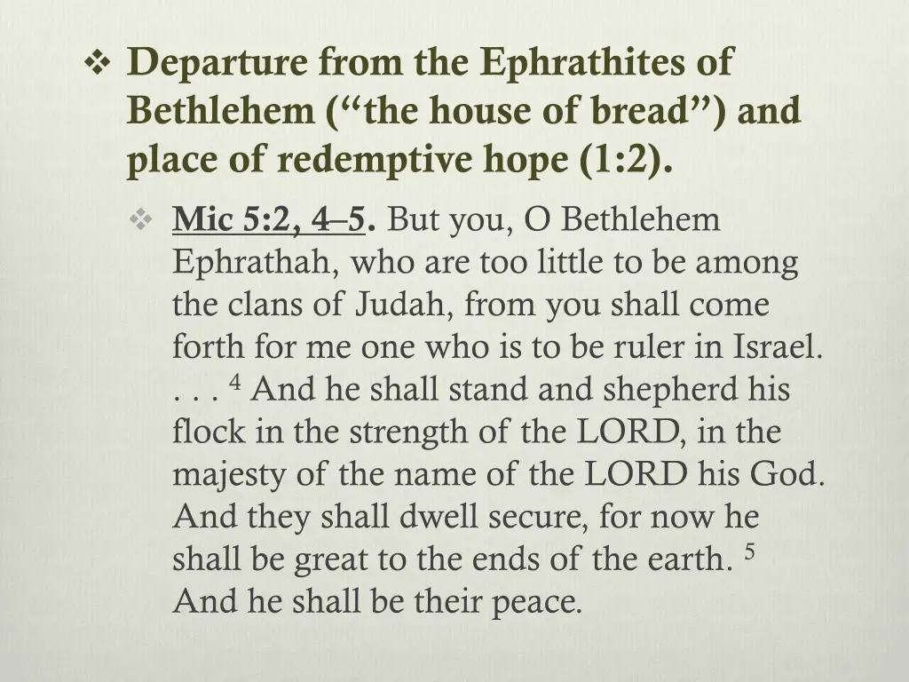 departure from the ephrathites of bethlehem