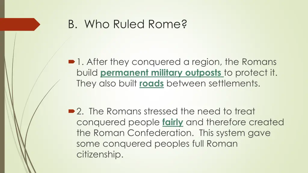 b who ruled rome