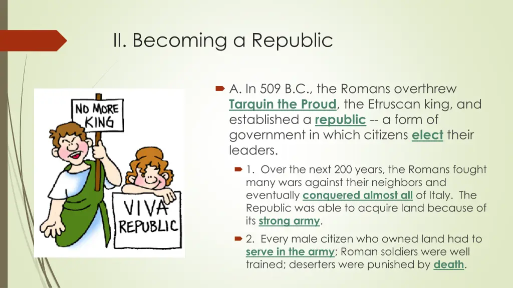 ii becoming a republic