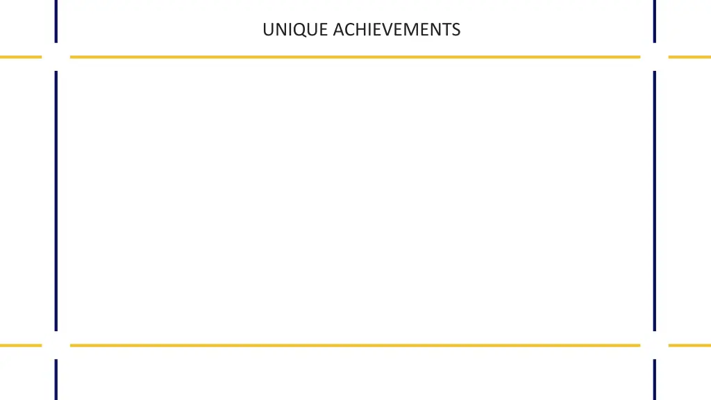 unique achievements