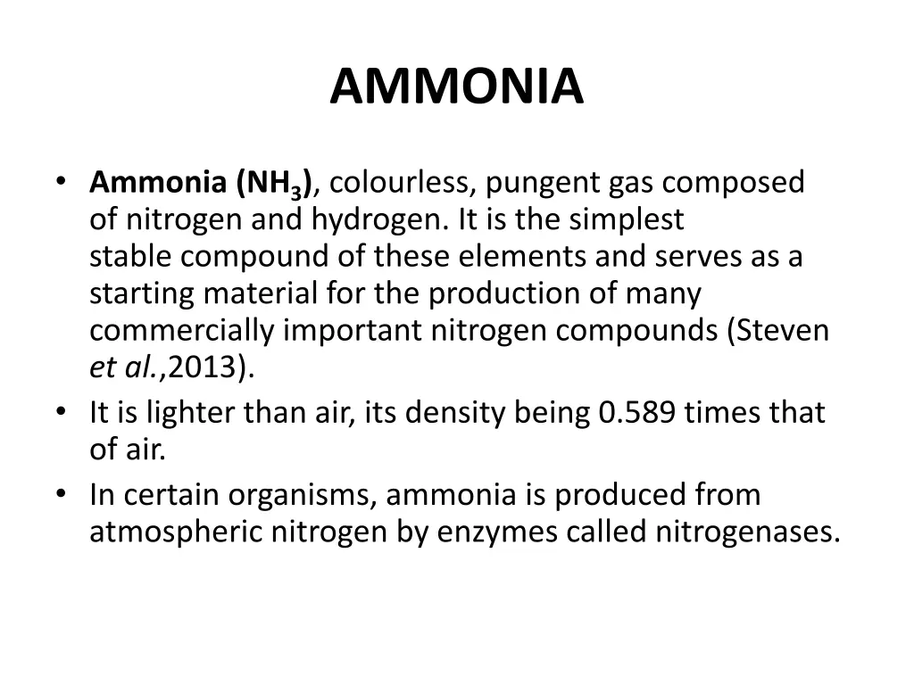 ammonia