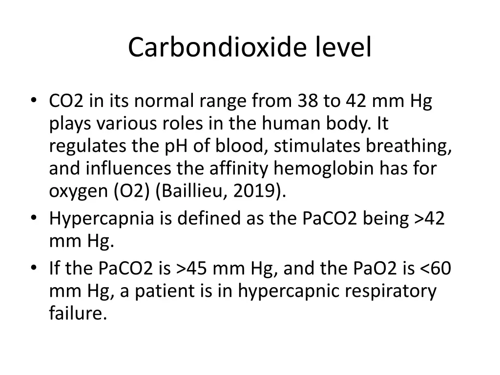 carbondioxide level