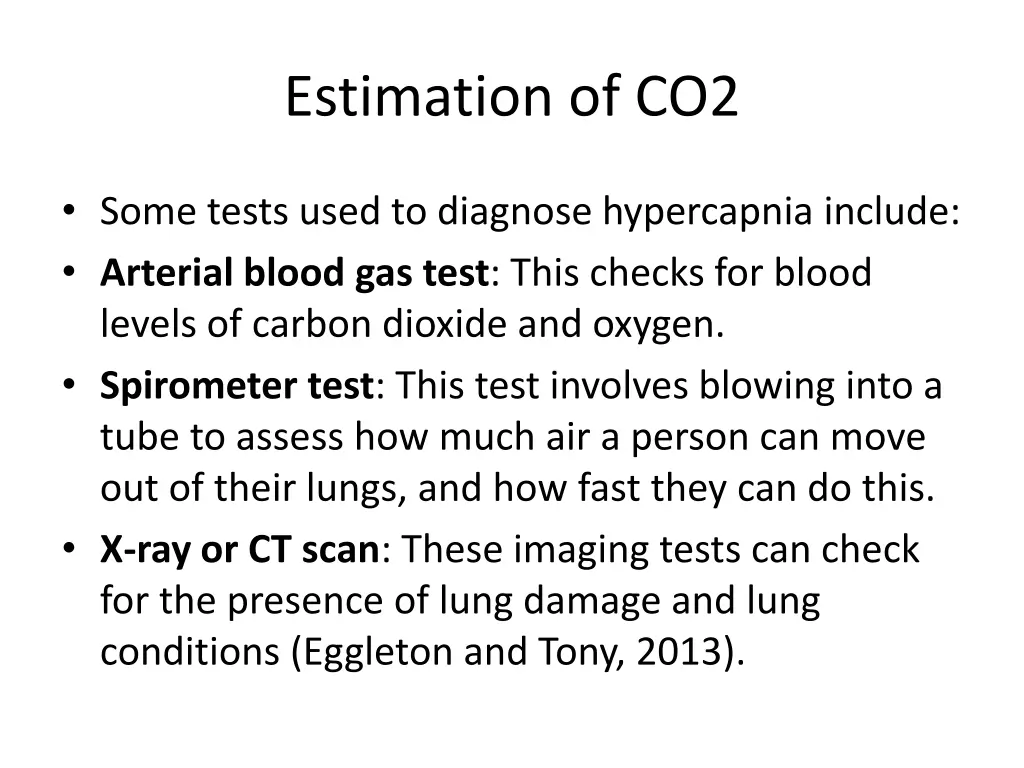 estimation of co2