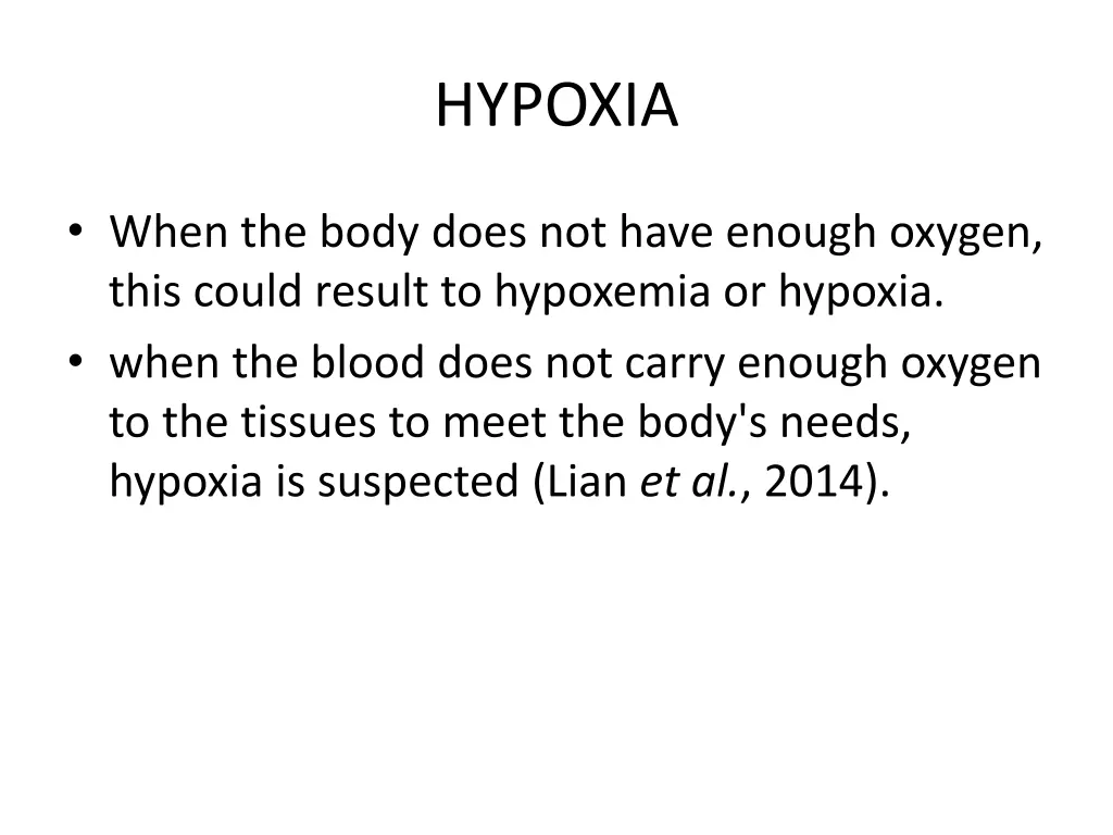 hypoxia