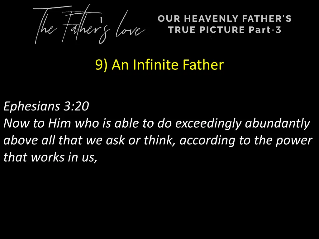 9 an infinite father 1