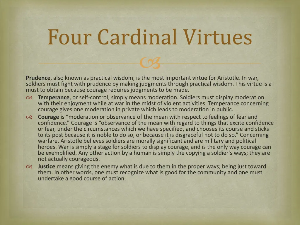 four cardinal virtues