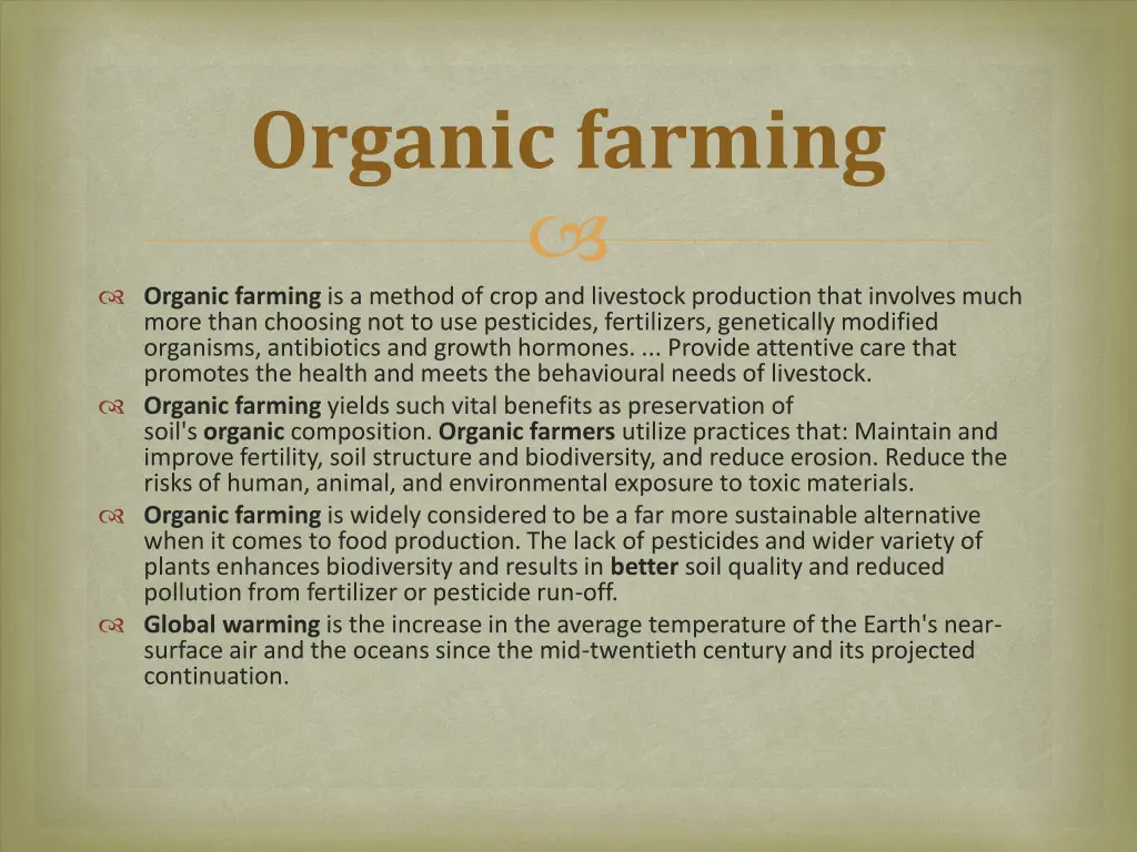 organic farming