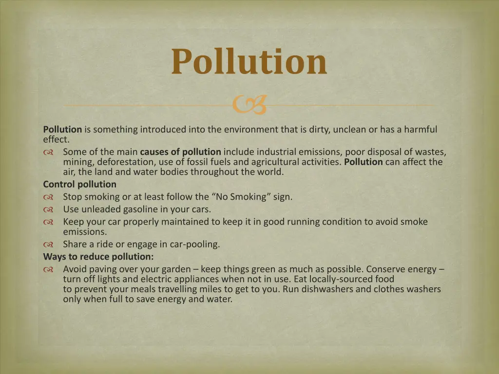 pollution