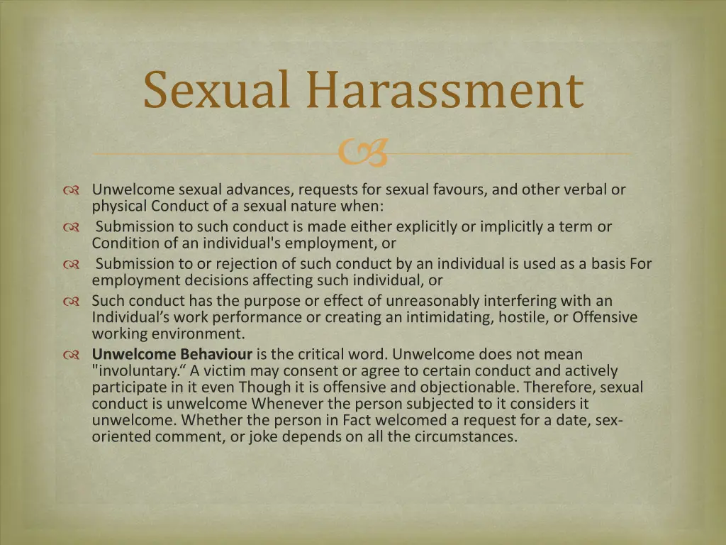 sexual harassment