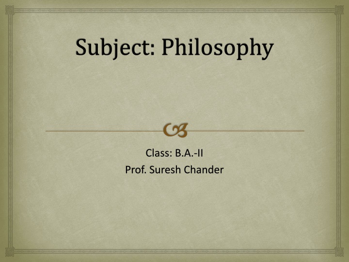 subject philosophy