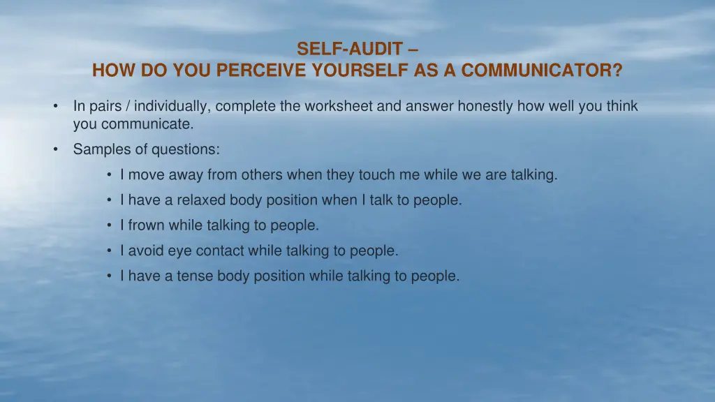 self audit