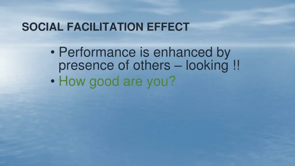 social facilitation effect