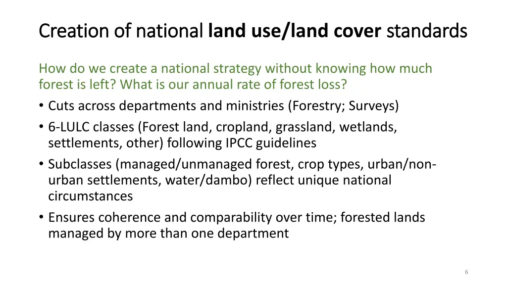 creation of national creation of national land