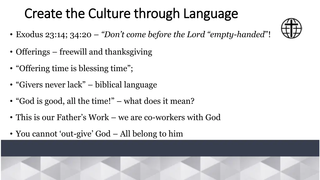 create the culture through language create