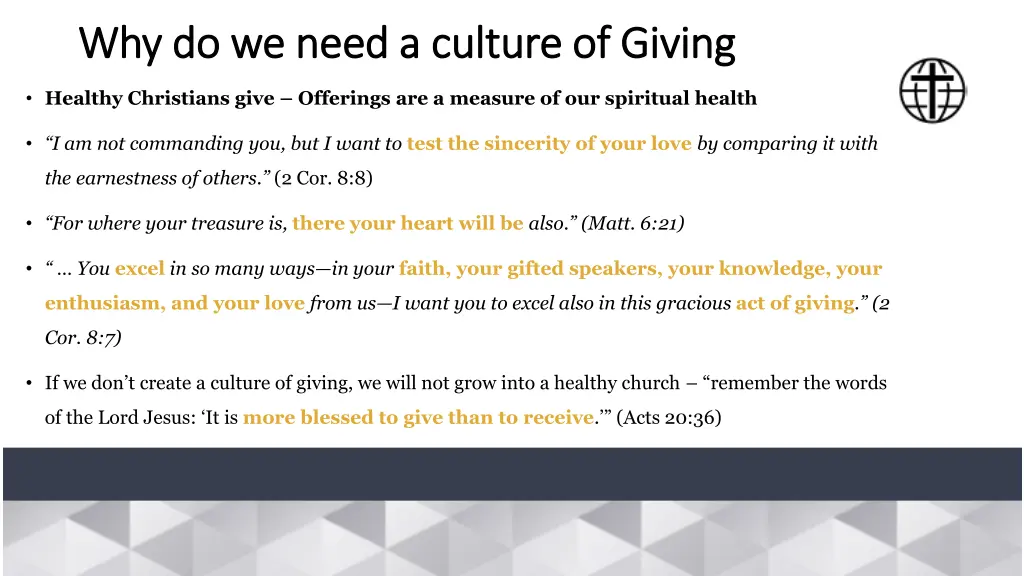 why do we need a culture of giving why do we need