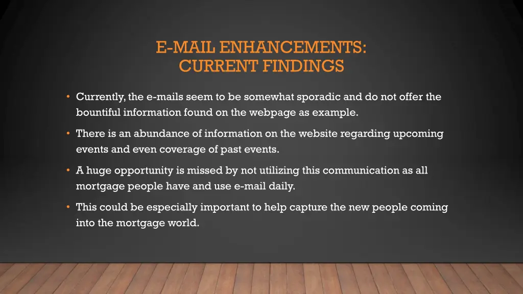 e mail enhancements current findings