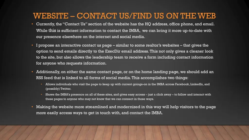 website contact us find us on the web currently