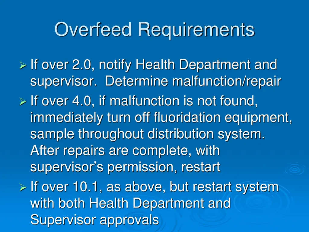 overfeed requirements 1