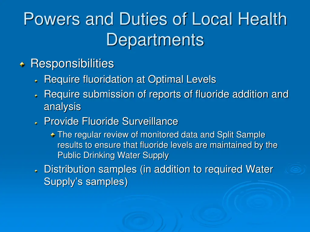 powers and duties of local health departments