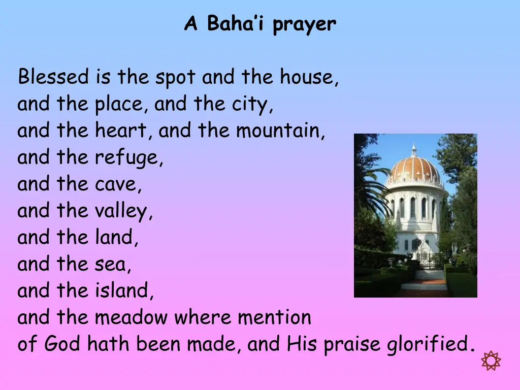 a baha i prayer