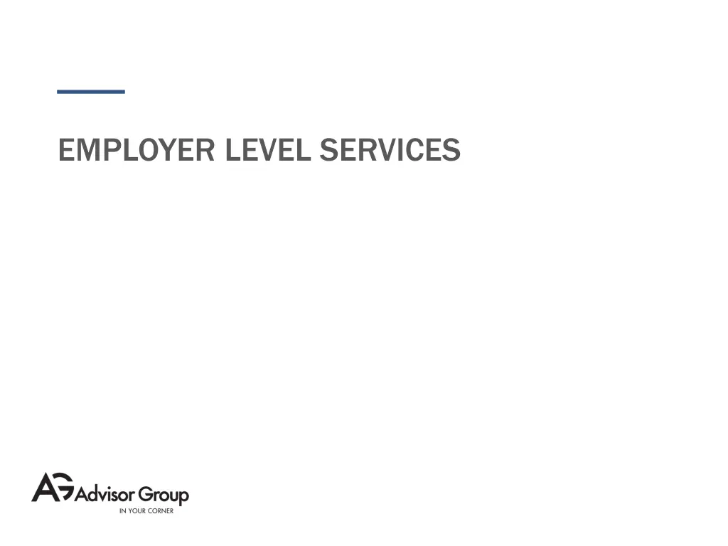 employer level services