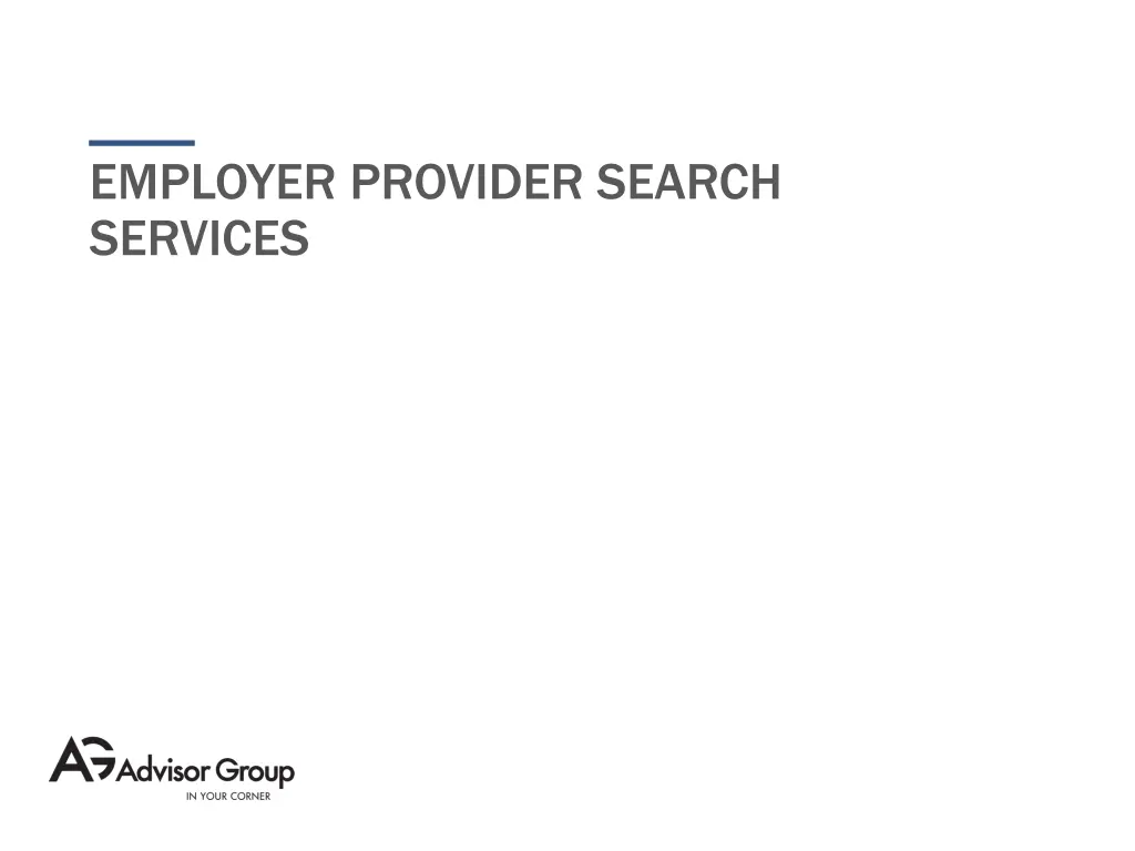 employer provider search services