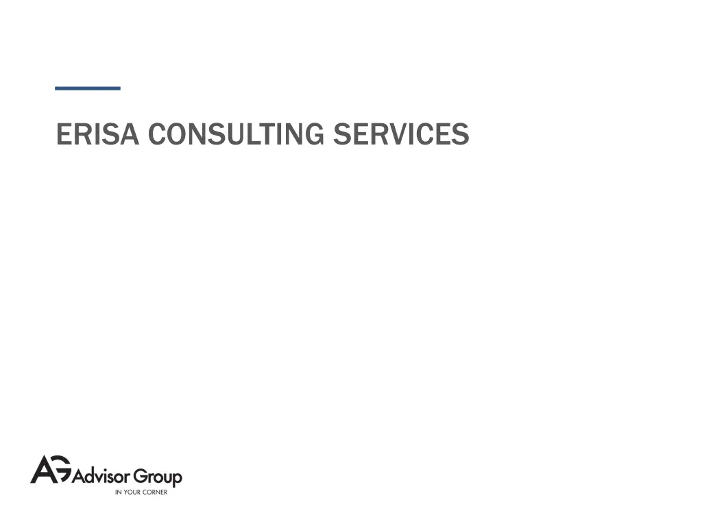 erisa consulting services