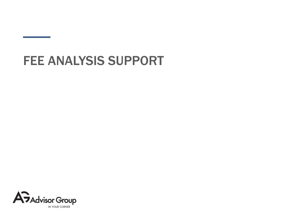 fee analysis support