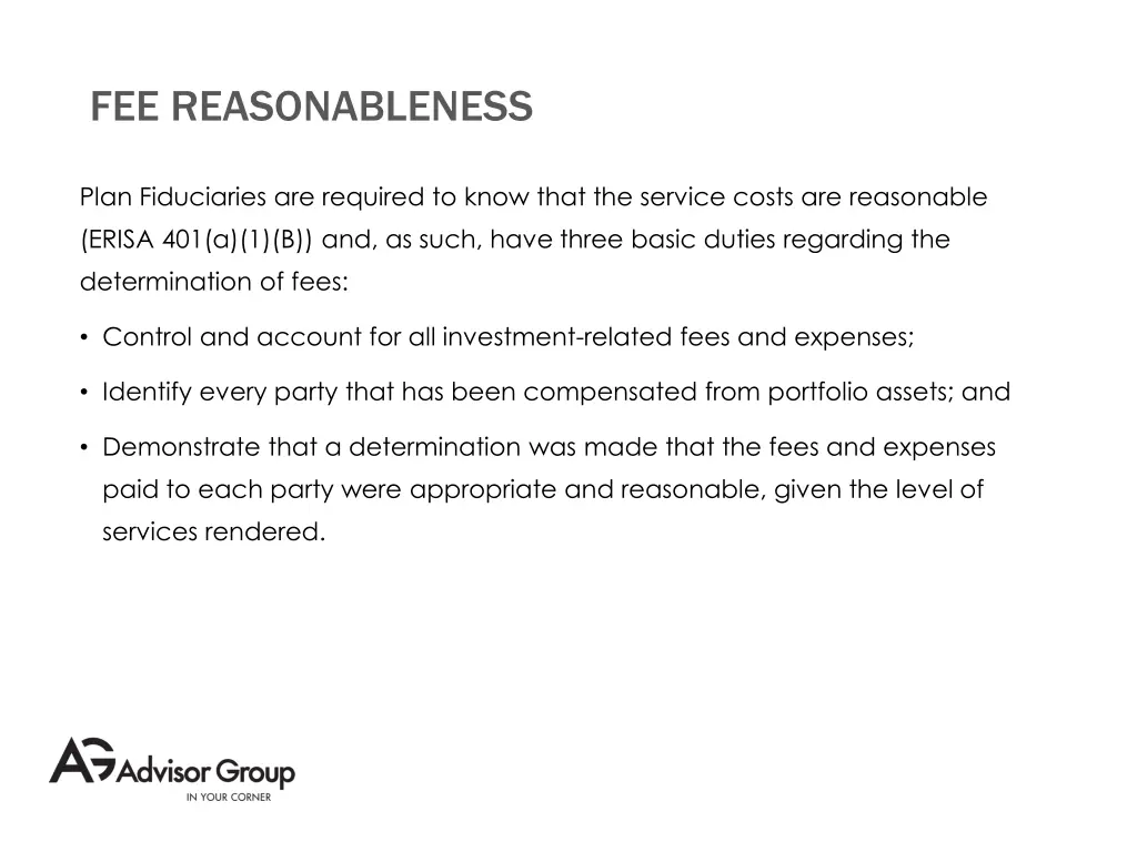 fee reasonableness