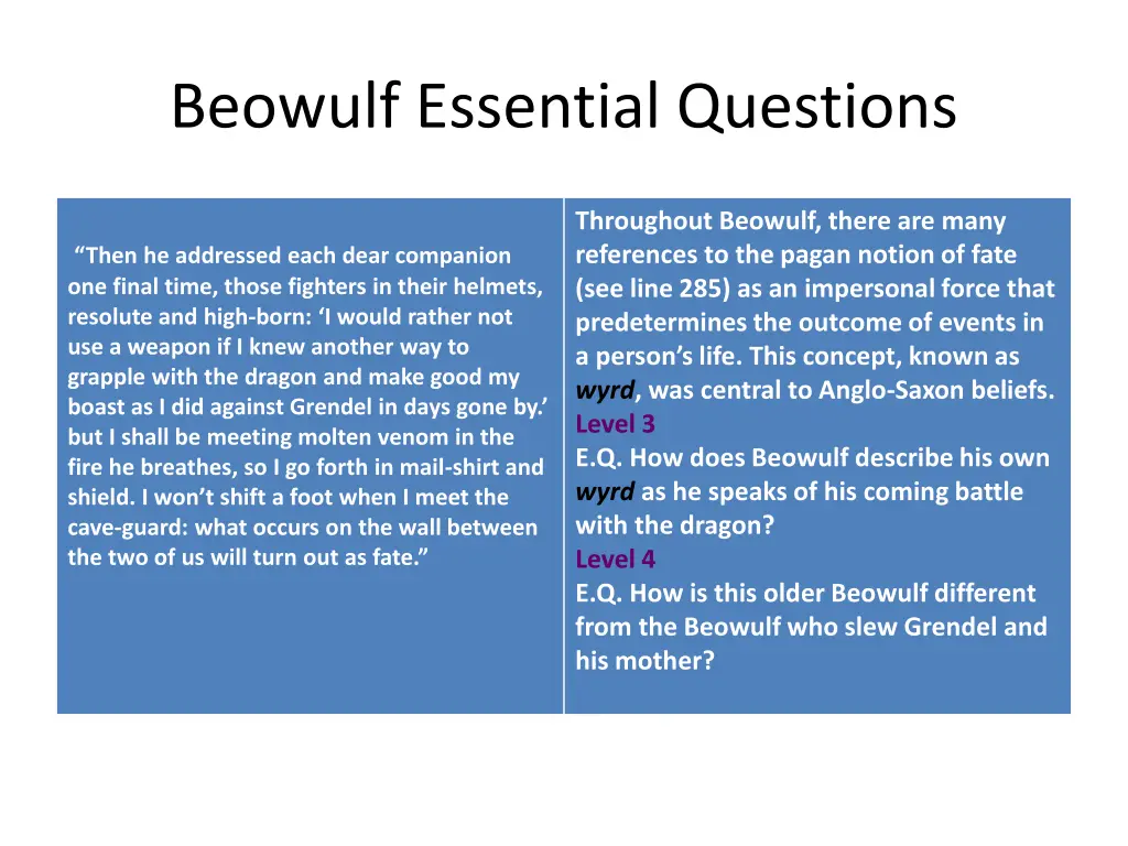 beowulf essential questions 1