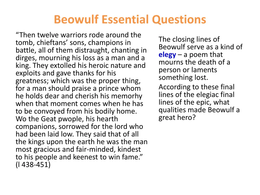 beowulf essential questions 10