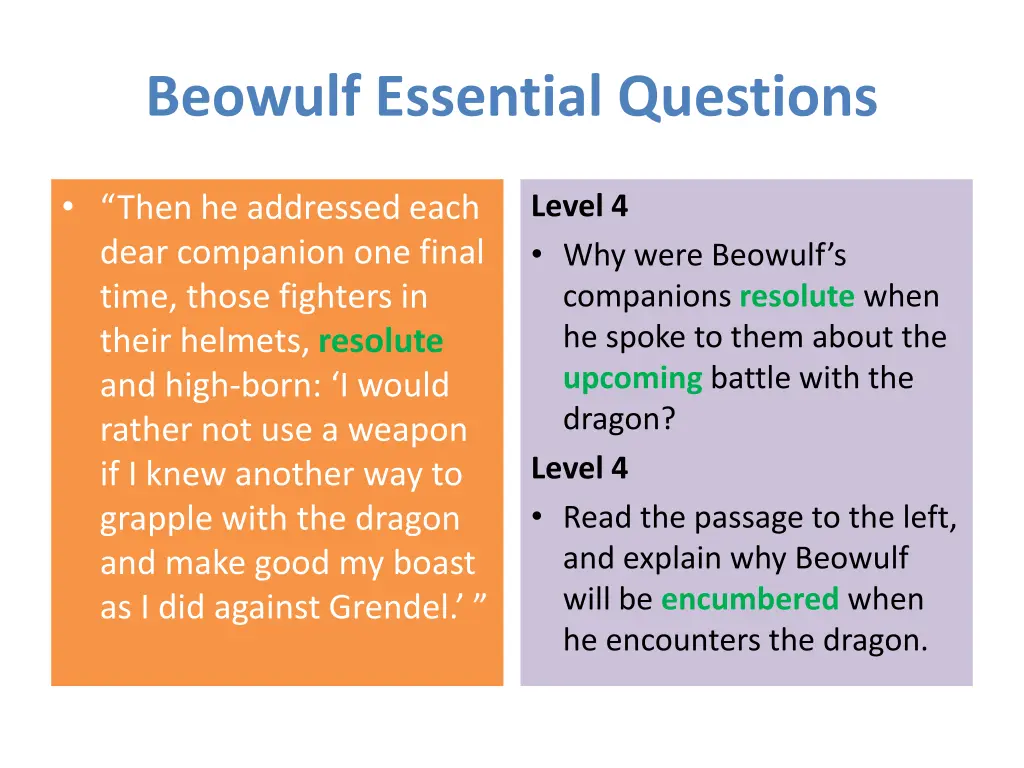 beowulf essential questions