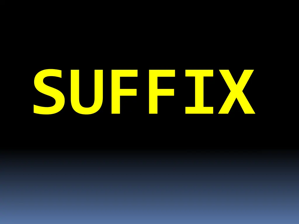 suffix