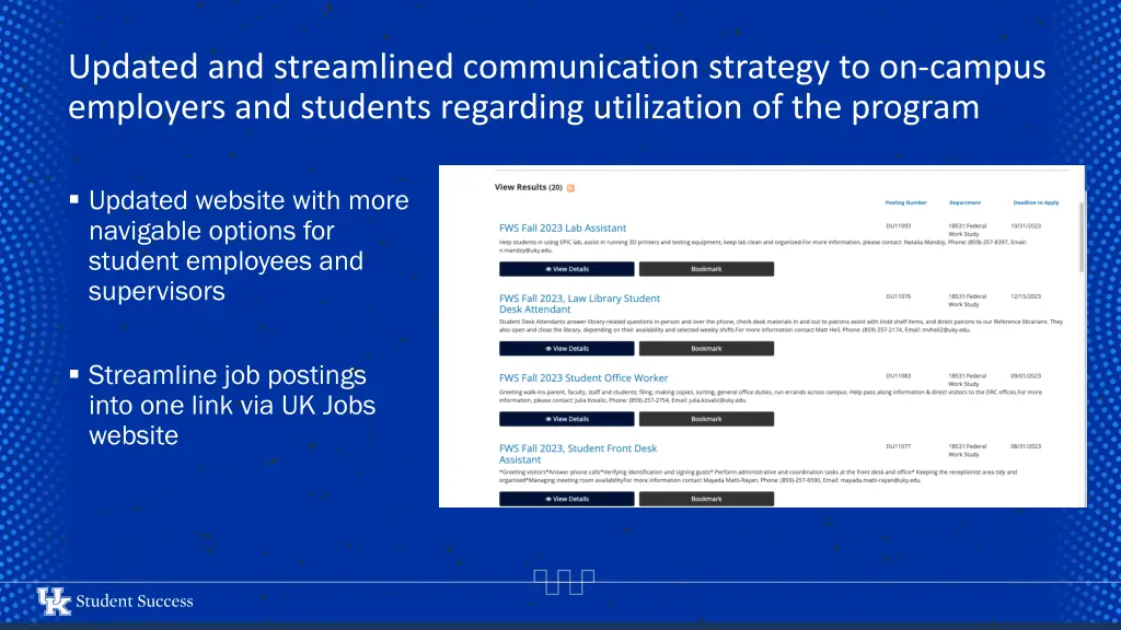 updated and streamlined communication strategy