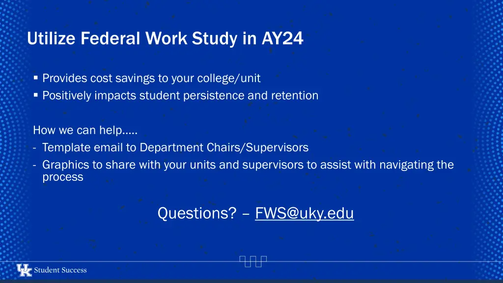 utilize federal work study in ay24