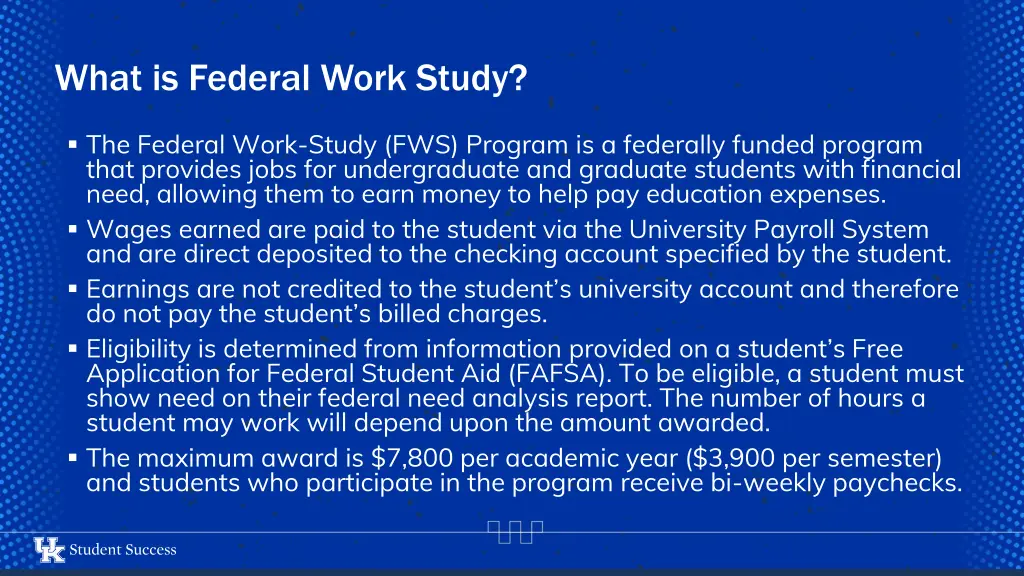 what is federal work study