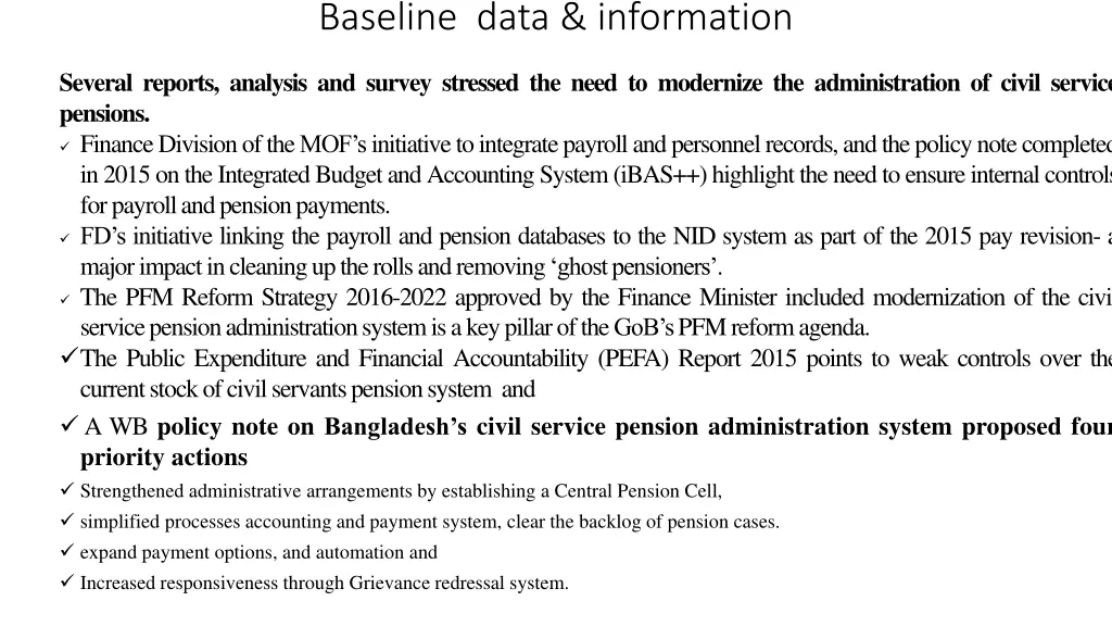 baseline data information