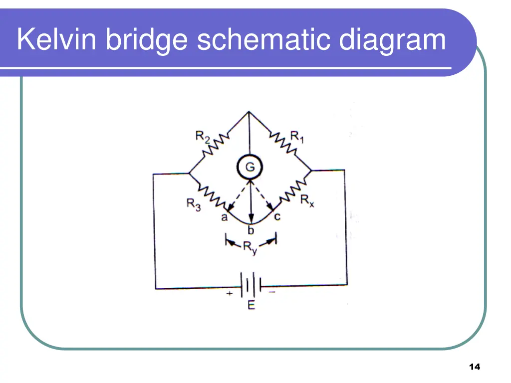 kelvin bridge schematic diagram