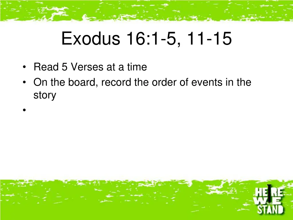 exodus 16 1 5 11 15