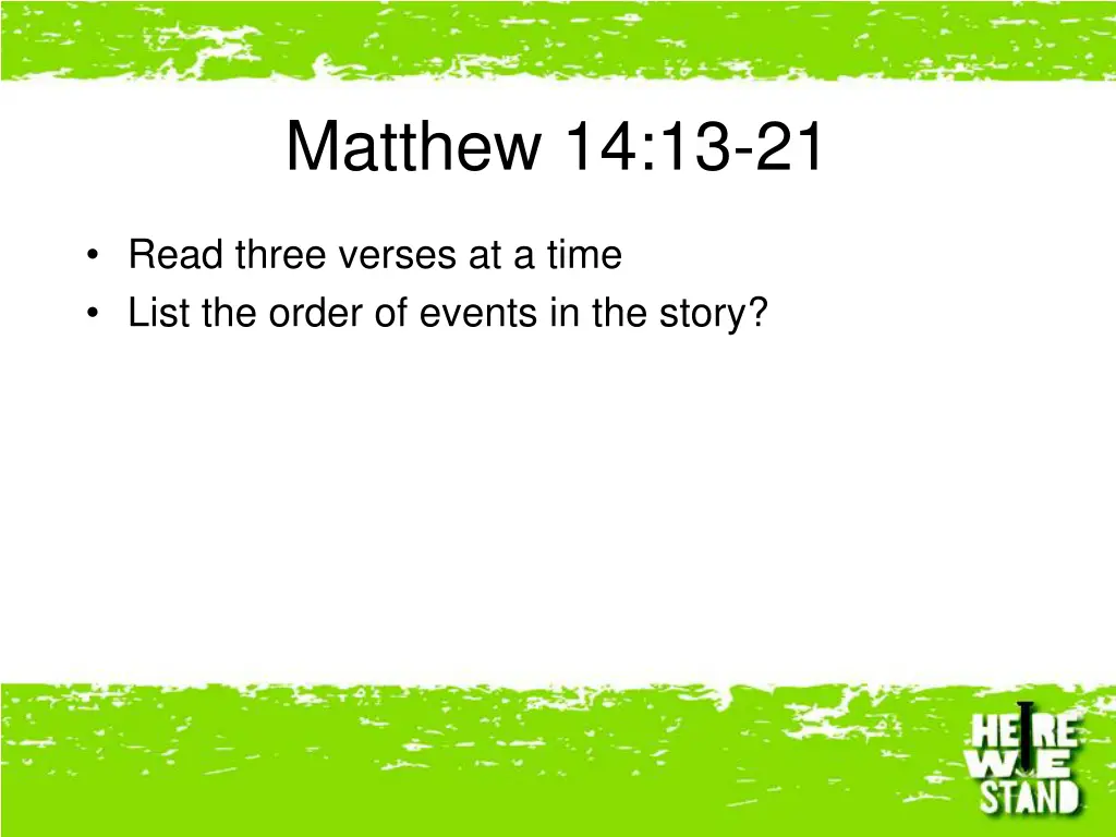 matthew 14 13 21